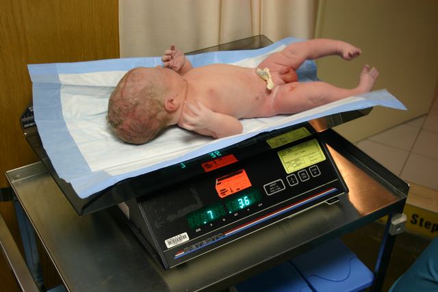 Cameron weighs-in at 7 lbs 3.6 oz
