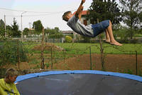 Cyle on the trampoline
